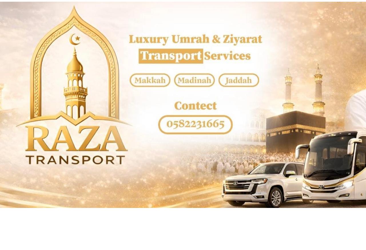Raza Transport luxury SUV and coach for Umrah and Ziyarat travel in Makkah